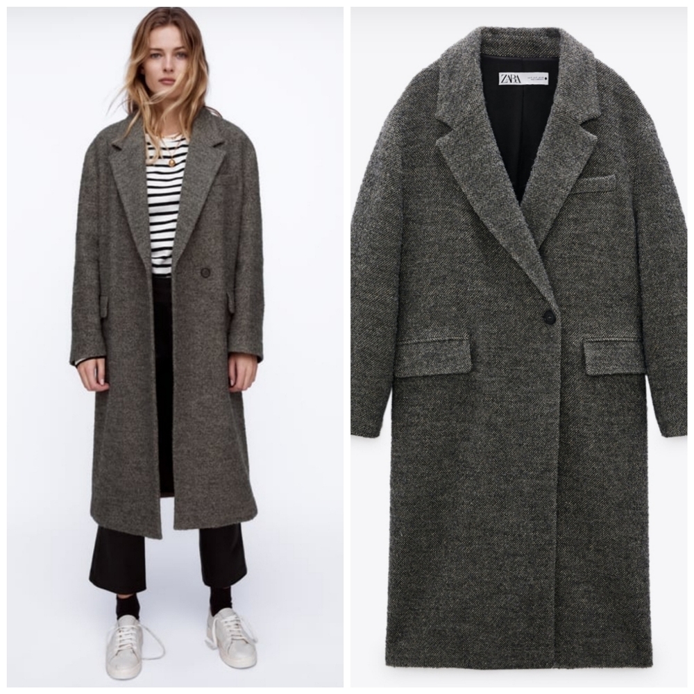 Zara Wool Blend Trench Coat